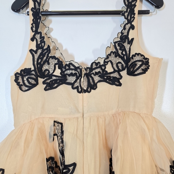 NWT Anthropologie Maeve Sleeveless V-Neck Lace Fit N Flare Mini Dress 8 - Picture 6 of 11